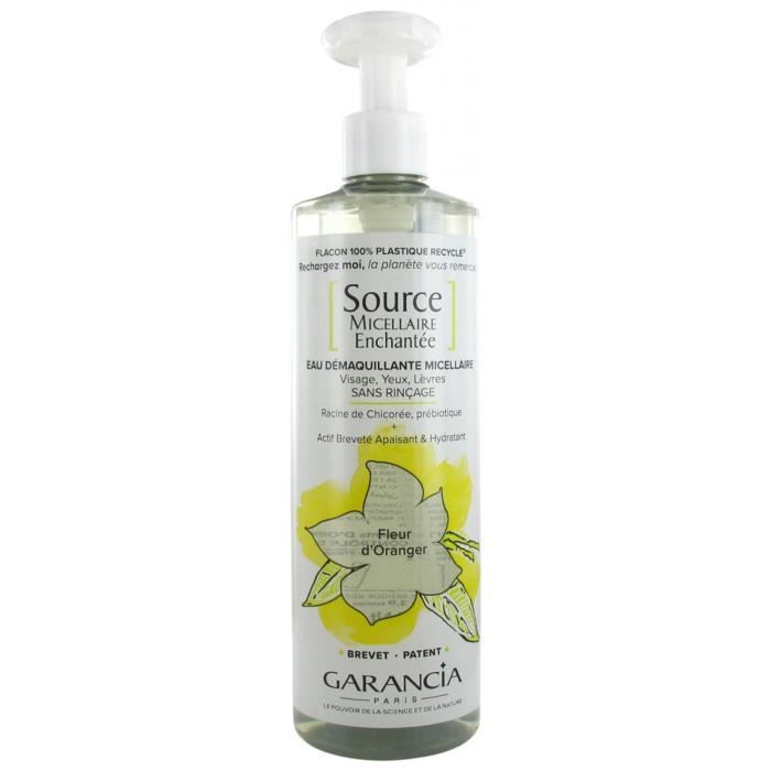 Source Micellaire - GARANCIA - Enchantée - 400 Ml - Nettoie, Hydrate, Apaise - Sans Parabène