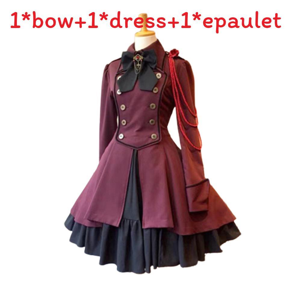 Medieval Renaissance Gothic Dress With Ruffled Collar For Cosplay And Fantasy Role Play
