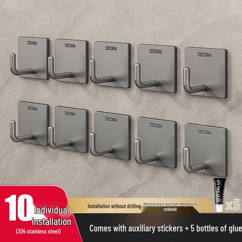 LIEI 304 Stainless Steel Heavy-Duty Adhesive Hook