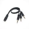 Auxes Splitter Cable 3.5mm TRS Female Port to 3 Male Connectors for Sound Sharing
