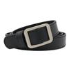 Chic Womens Korean Style Pu Buckle Belt In Black Beige Coffee For Looks Effortless