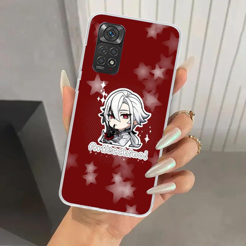 Arlecchino Genshin Impact Phone Case for Xiaomi Redmi Note 15 14 14S 13 12S 12 Pro 11S 11 Plus 11T 11E 10S Soft Funda Print Shel