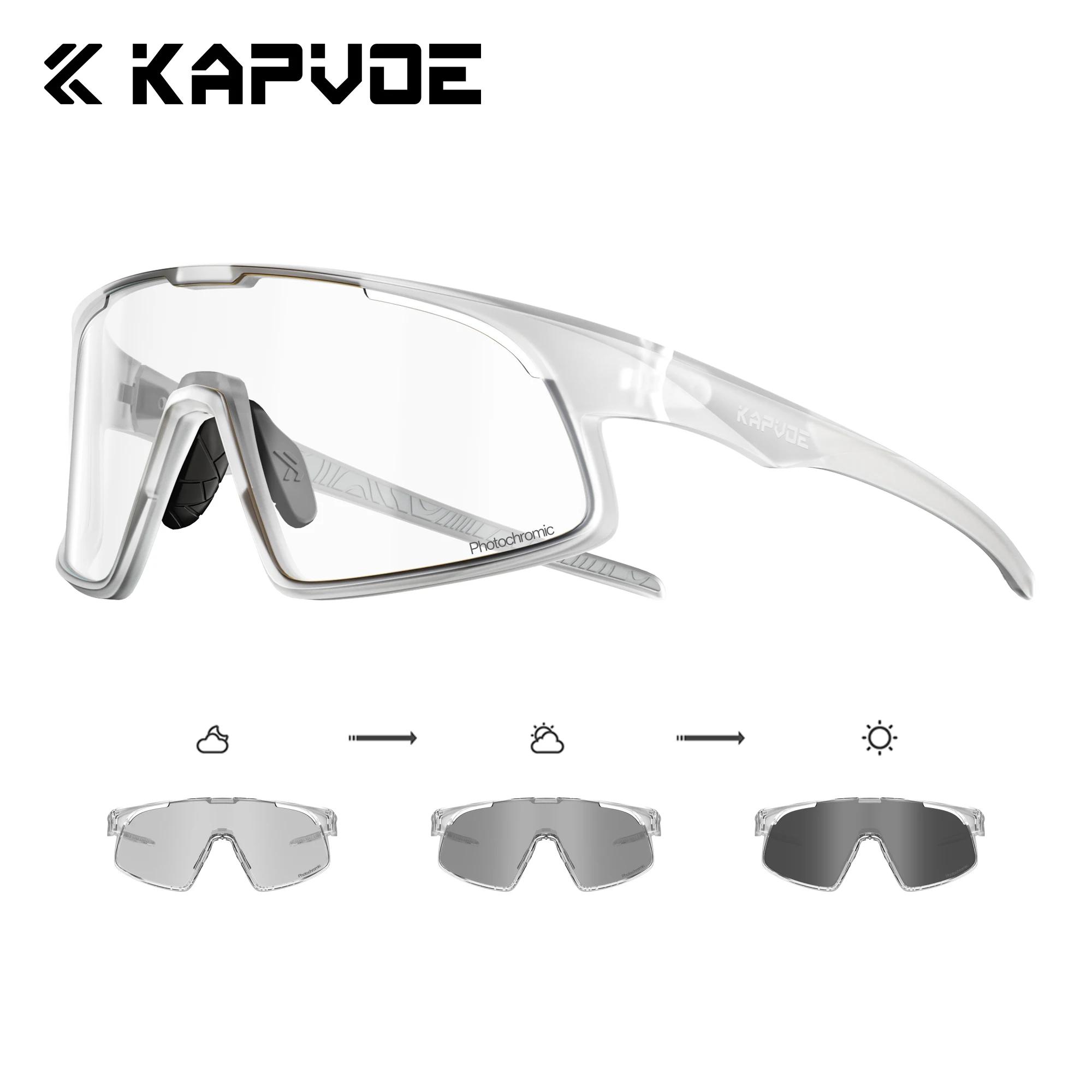 

Kapvoe Photochromic Sports Glasses Cycling Sunglasses for Men Women Hiking Glasses Bike MTB Bicycle Outdoor Eyewear UV400 2026
