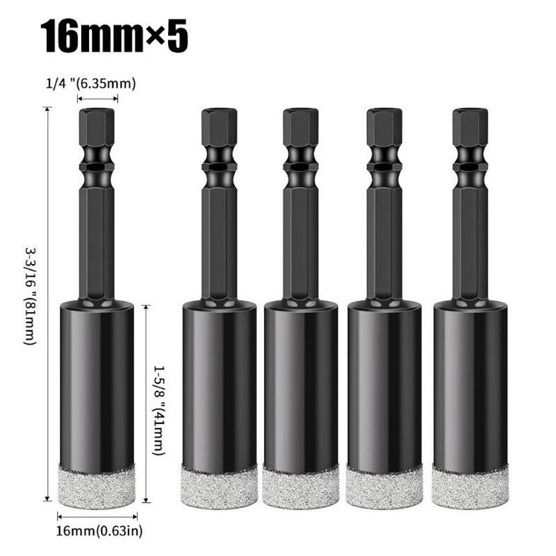 Burghiu diamantat cu coadă hexagonală, biți de găurit brazați în vid uscat, seturi de biți de găurit cu miez, polizor unghiular diamantat, tăietor de faianță, instrumente de ferăstrău cu găuri