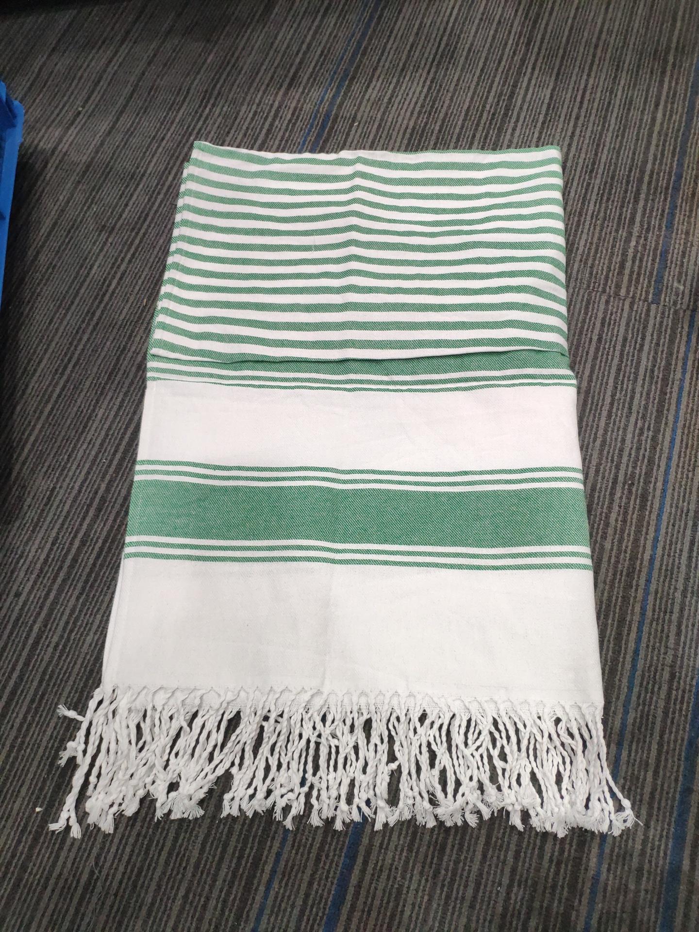 

Striped Beach Towel Quick Dry Bath Towels Absorbent Soft Cotton Portable Travel Gym Swimming Picnic Blanket Vacation Beach Towel 100x180cm зелёный