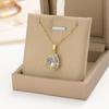 Elegant Cat's Eye Tulip Necklace: Chic Chinese Style Clavicle Chain for Women