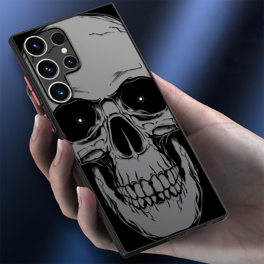Skeleton Skull Funda Back Phone Cover Case for Samsung Galaxy S20 FE S24 Plus S25 Ultra S26 S23 FE Note 20 Ultra 10+ S21 S22