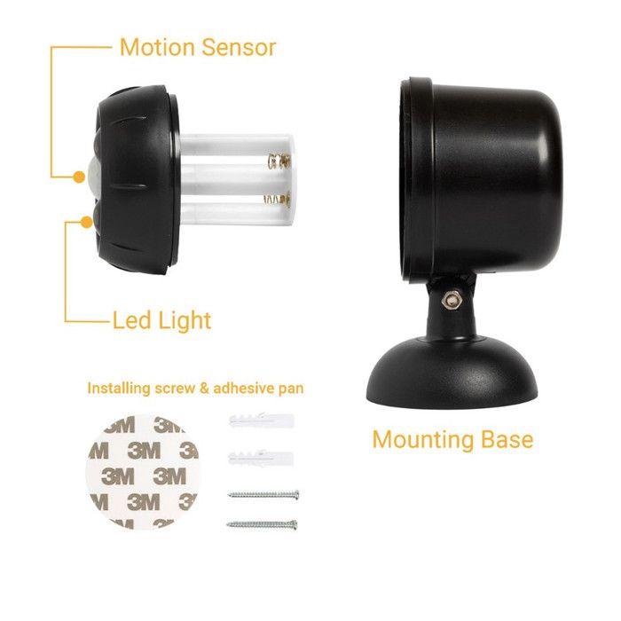 Spot led extérieur - proxinova - détecteur de mouvement - pile - noir