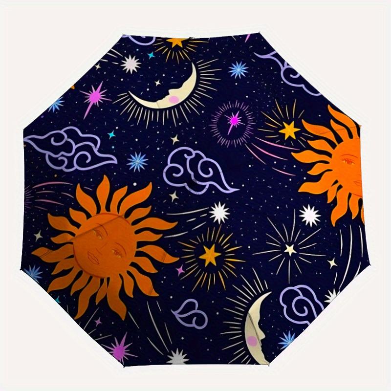 

1pc Astronomical Design Automatic Umbrella - 8-Rib Foldable Design, Outdoor Adventures, and Family Celebrations yy250829056