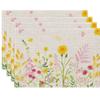4/6/8pc Plant Flower Linen Placemats Multicolor Flower Printed Insulation Mats Nordic Kitchen Dining Room Decorative Placemats