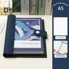 A5 B5 Binder Notebook 120 Pages Artificial Leather Cover Lined Loose-leaf Notebook Metal Snap Personal Journal