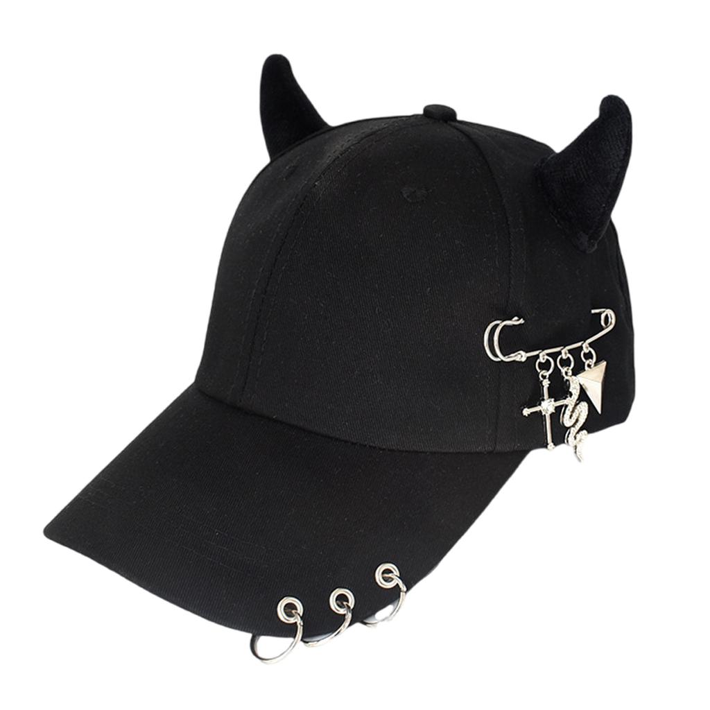 Unique Metal Ring Designs Cotton Baseball Cap Comfortable Hip Hop Hat with Adjustable Strap Hat For Outdoor Activities