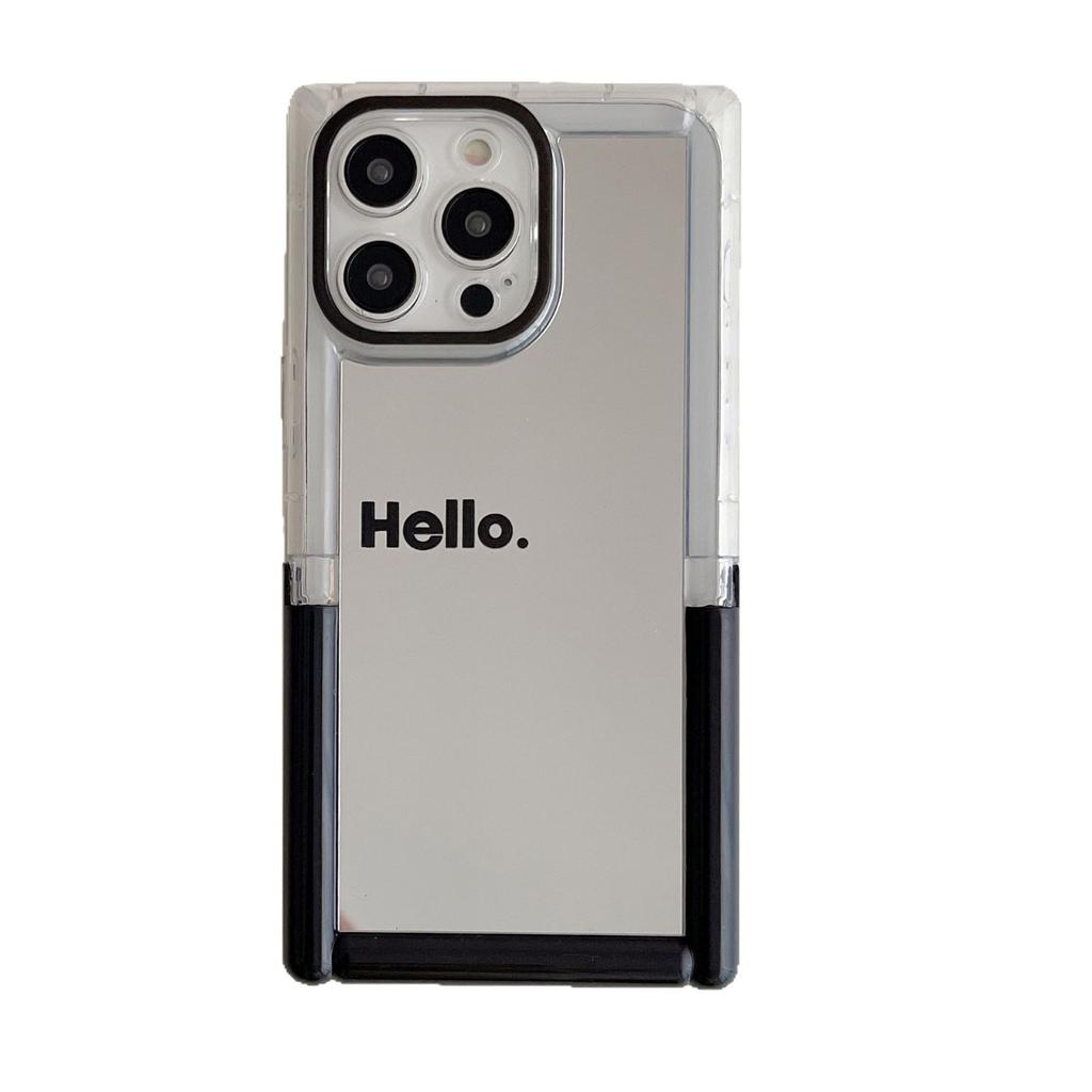 English mirror Roman bracket for iphone15pro max mobile phone case Apple 16/14 personalized protective case