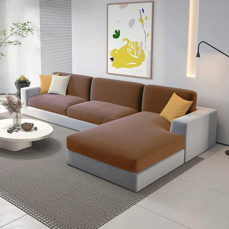 Soft Velvet Sofa Cover High Stretch Sofa Cushion Cover Living Room Spandex Sofa Seat Couch Cover for Home L-shape Sofa Slipcover
