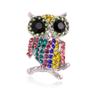 Charming Owl Rhinestone Brooch: Versatile Animal Corsage for Clothing and Bags
