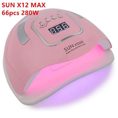 66pcs 280W Nail Drying Lamp For Nails UV Light Gel Polish Manicure Cabin Led Lamps Nails Dryer Machine Professional Equipment