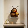 Cockroach Duck Figurine Cute Resin Duck Holding A Burger Ornament Collectible Cockroach Duck Sculpture for Home Office Desktop Car Dashboard Decor