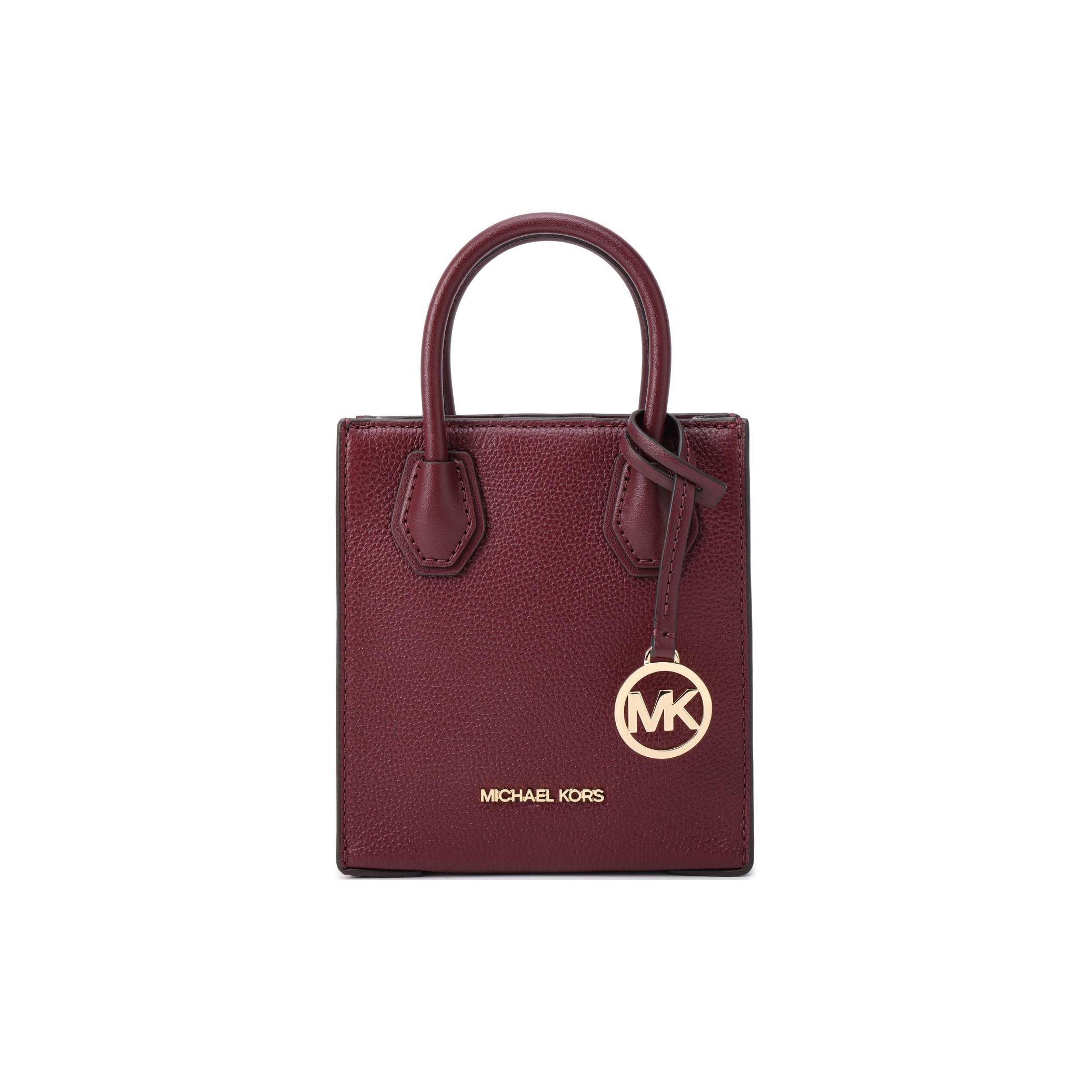 New MICHAEL KORS Mercer Cow Leather Sheet Music Bag, Trunk Bag, Shoulder Bag, Crossbody Bag Mini Women s Fuchsia 35S1GM9T0L-580 15.2*6.4*17.0CM