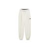 Solid Color Brand Logo Embroidered Lace-Up Casual Pants Women Pants Cream NP6KP80J