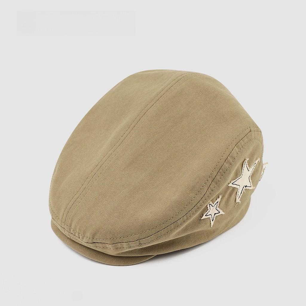 Childrens Beret Hat With Star Patch Adjustable Sun Protection For Toddler Boys Girls