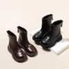 Botas para Niñas Otoño e Invierno Nuevo Estilo Moda Infantil Botines Martin de Manga Corta Botas Individuales Botas de Princesa Niños Elegantes de Mediana Edad