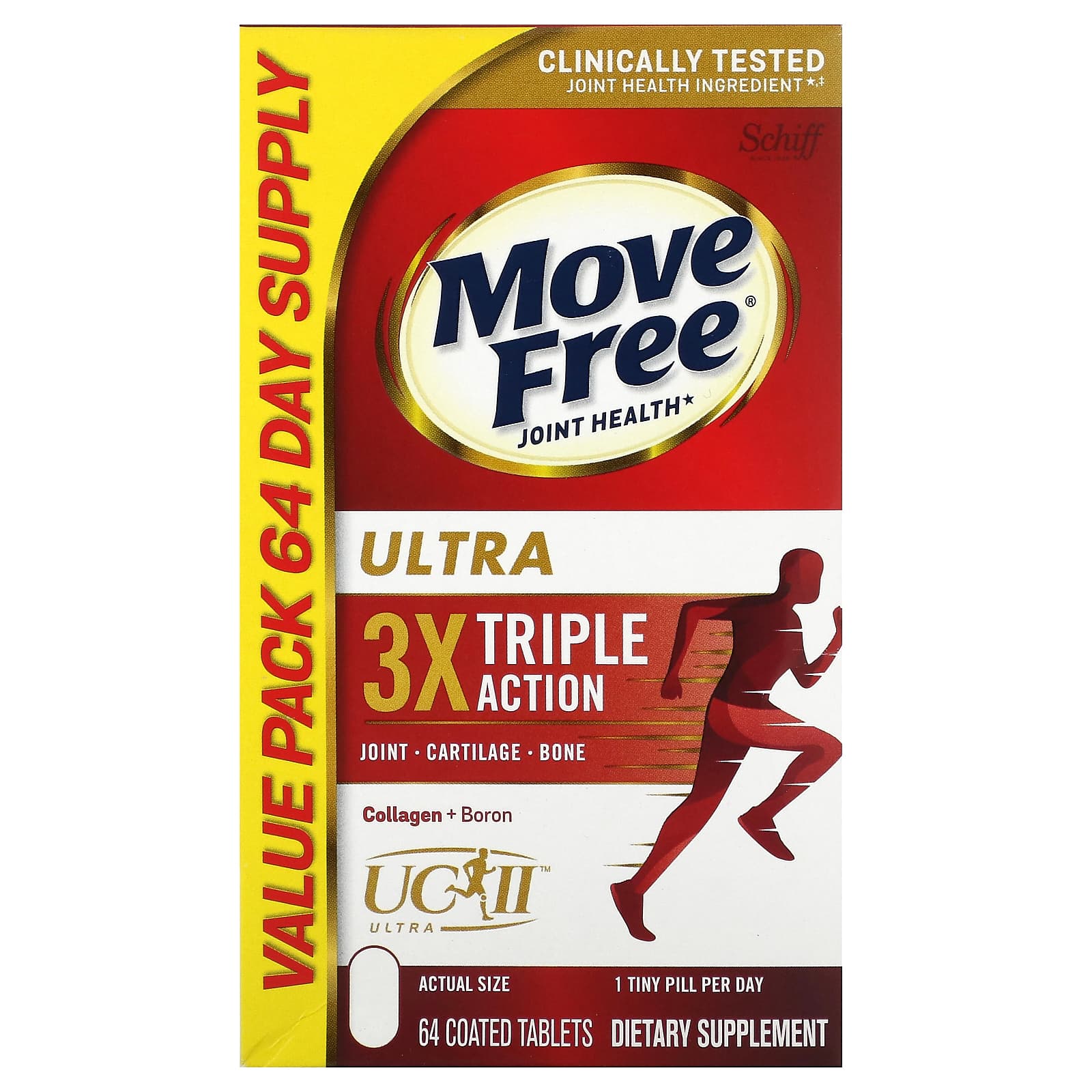 

Move Free Joint Health, Ultra, Triple Action, Coated Tablets 64 Tablets