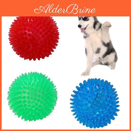Fun Dog Park Pet Cat Bite Hedgehog Ball Nontoxic Molar Sound Squeaky Chewing Toy