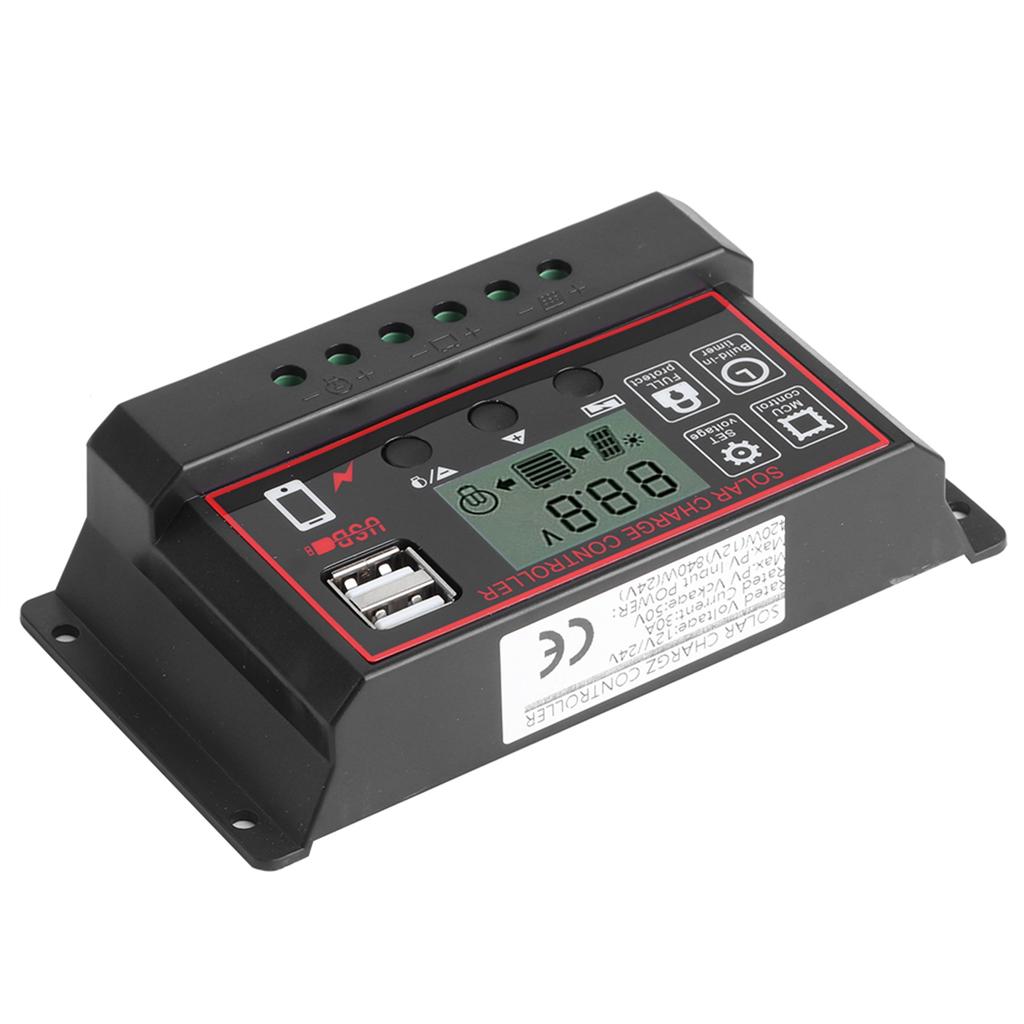 30A Solar Charge Controller Digital Display Photovoltaic Instrument Intelligent Regulator