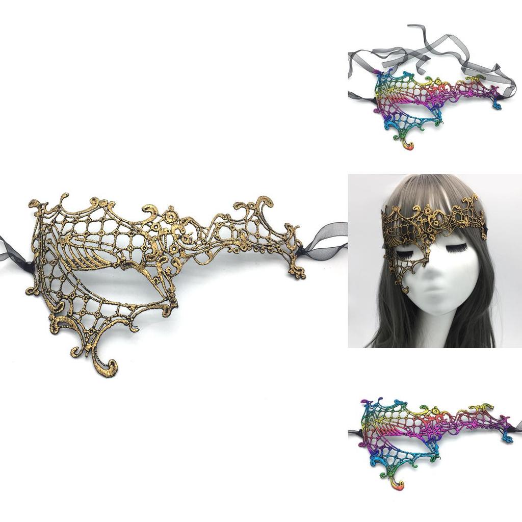 Half Face Lace Mask With Unique Design For Costume Parties And Holiday Celebrations