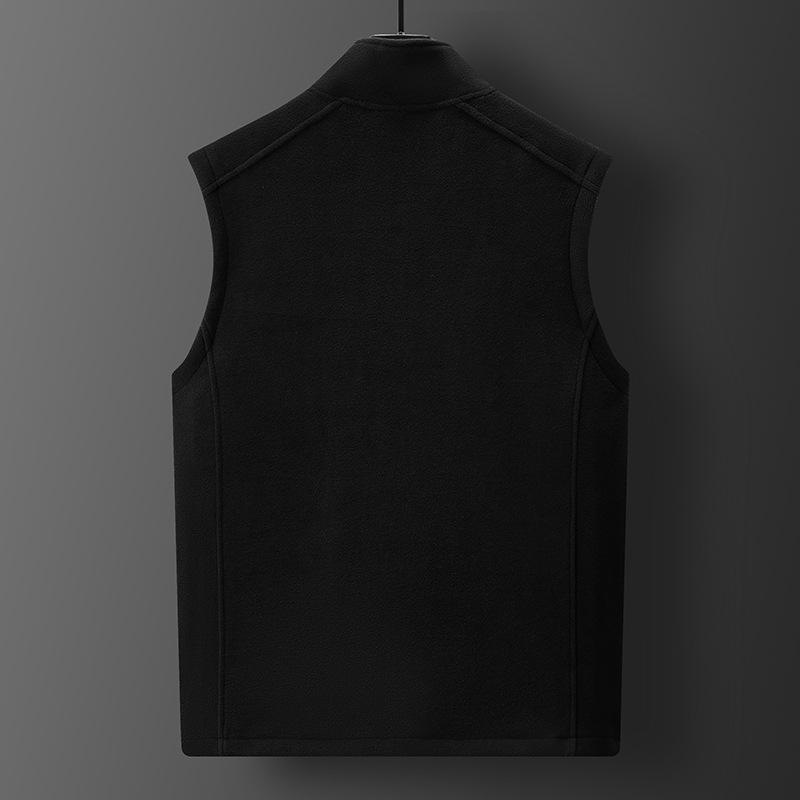 Shake Grain Velvet Vest for Women, Autumn and Winter Stand Up Collar, Double-sided Velvet Warm Vest, Shoulder, Casual Vest