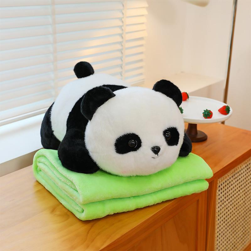 Adorable Panda Plush Toy Blanket And Pillow Soft Comfortable Gift For Friends