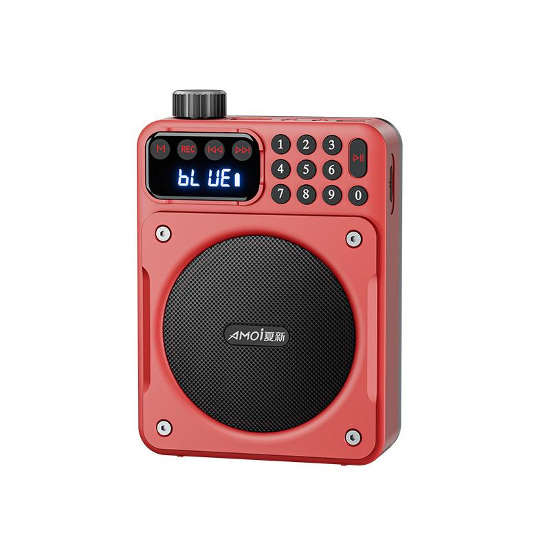 Mini Digital FM Radio HD Display 76-108mhz Radios Wireless Bluetooth 5.3 Speaker Portable Voice Amplifier with TF Card USB Slot