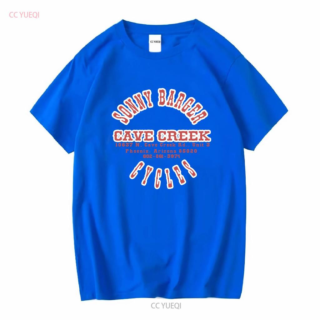 Sonny Barger Cycles Cav3 Creek T Shirt Black Cotton Funny Vintage For Men Long or Short Sleeves Vintage Washed Designer Clothes