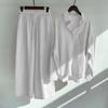 Ganzjahres Große Größen Locker Geschnitten Retro High-Waist Langarm Mode Sportbekleidung Set