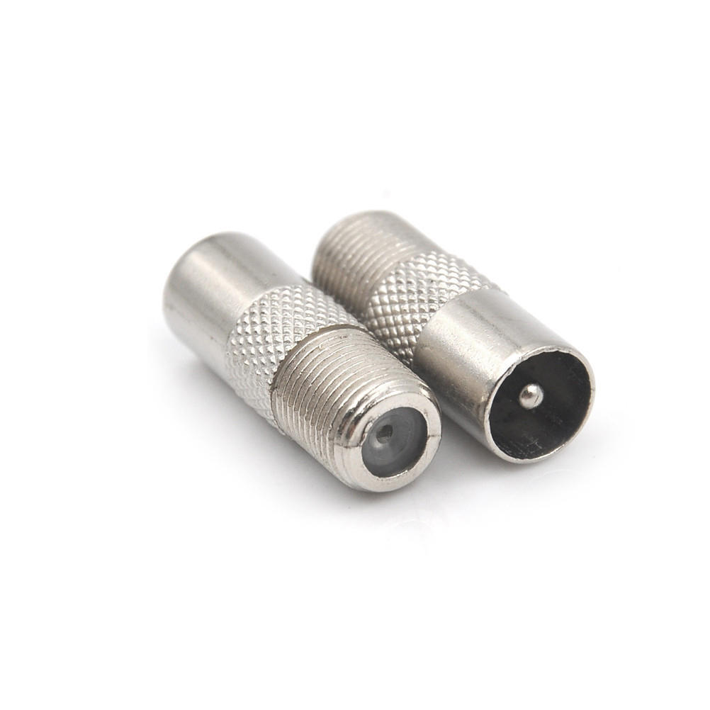 5Pcs F Type Female To Tv Aerial Rf Coaxial Male Connector Adapter Plug.