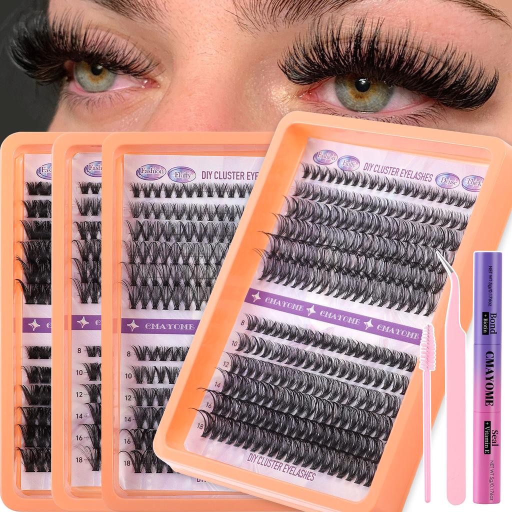 240 Clusters D Song Single Cluster False Eyelashes Natural Thick Diy Segmented Grafting Multi-Haired Eyelashes