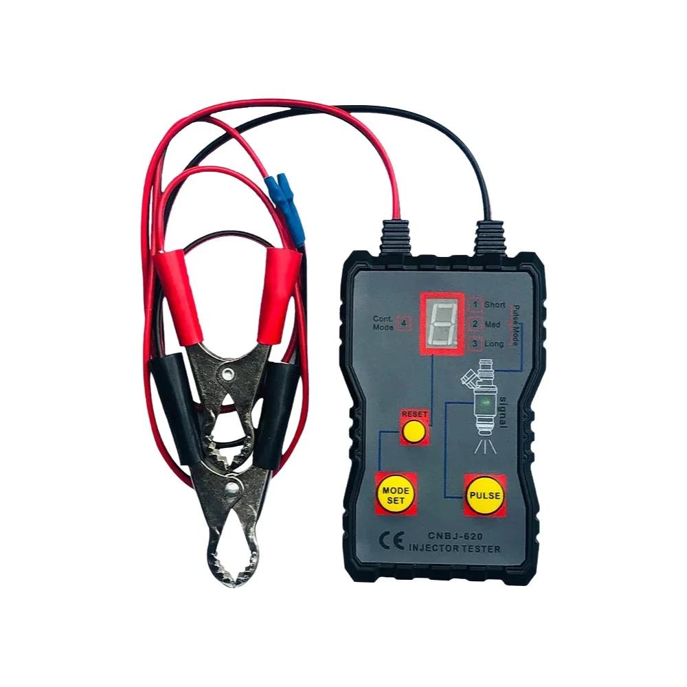 Testeur d'injecteur de carburant et outil de nettoyage DIY Kit d'outils de nettoyage automobile Nettoyeur de rinçage d'injecteur Portable 4 Modes d'impulsion Carburant de voiture