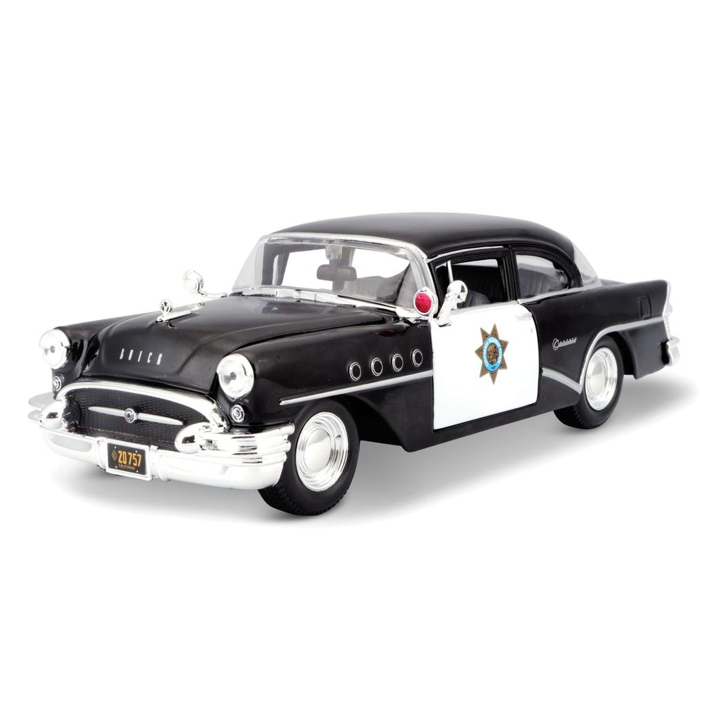 Maisto 1/26 Scale Buick Century 1955 Police Car / Diecast Model Car, Finished Model, 31295