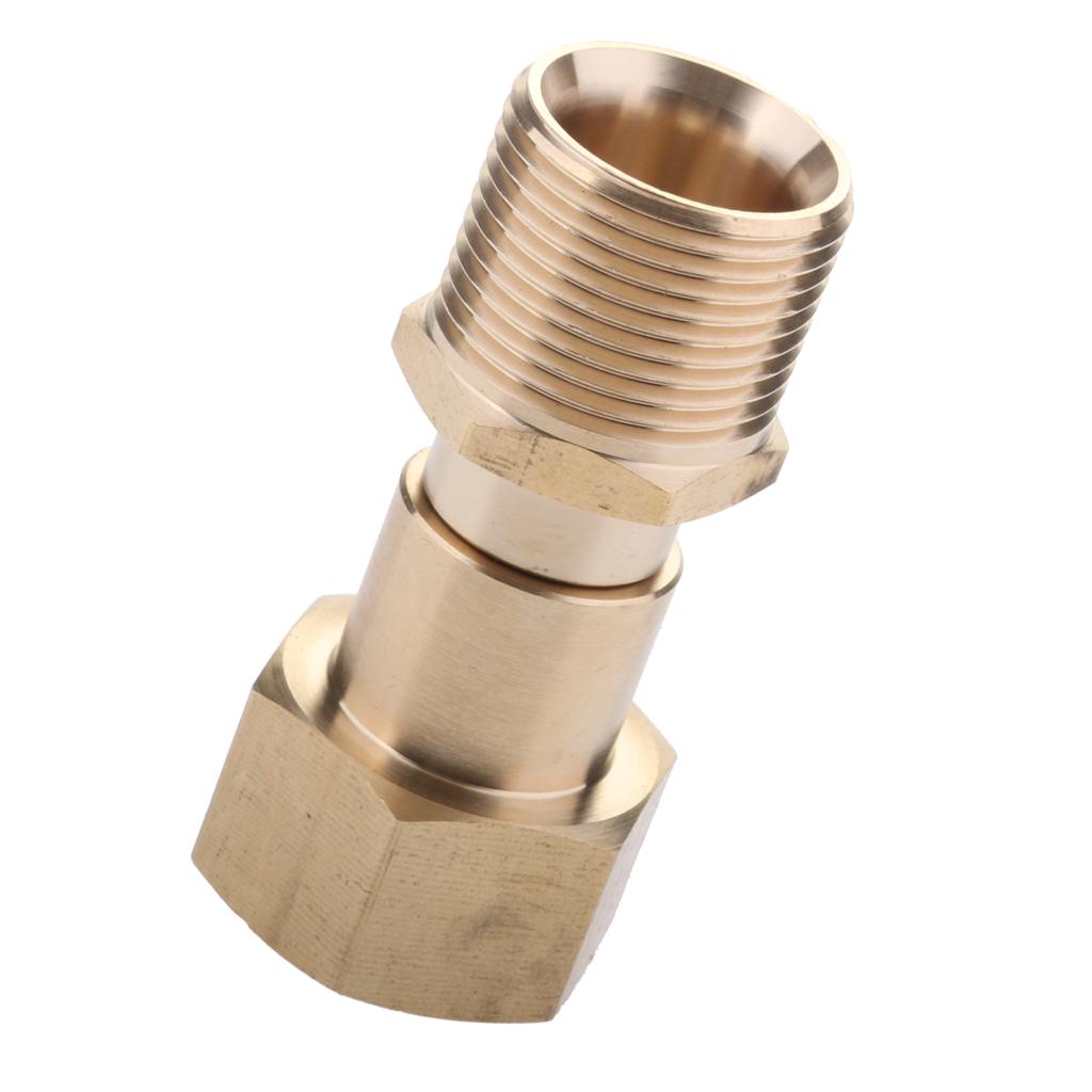 Pressure Washer Swivel Brass Hose Coupling 18mm Male to 18mm Female Adapter