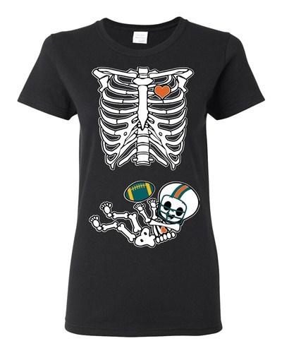 Baby Skeleton Miami Football Ladies DT T-Shirt Tee Unisex T-Shirt XL