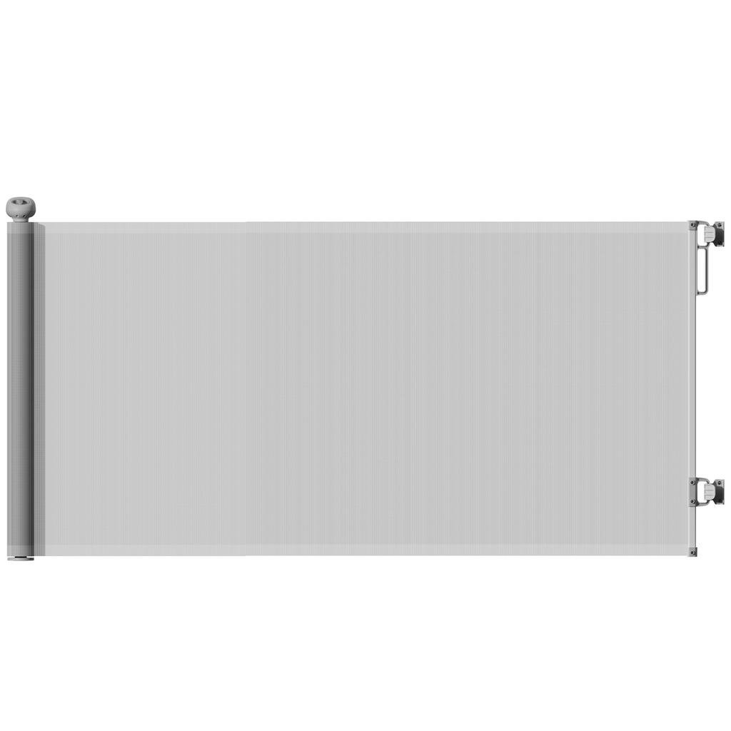 Retractable Stair Gate Extends Up To 180 Cm Wide, Dog Gate for Doorways, Stairways, Hallways, Grey