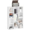 Storage Shelving Unit with 11 Compartments Vertical or Horizontal Design for Books Decoration 74.3x24x106 Cm White