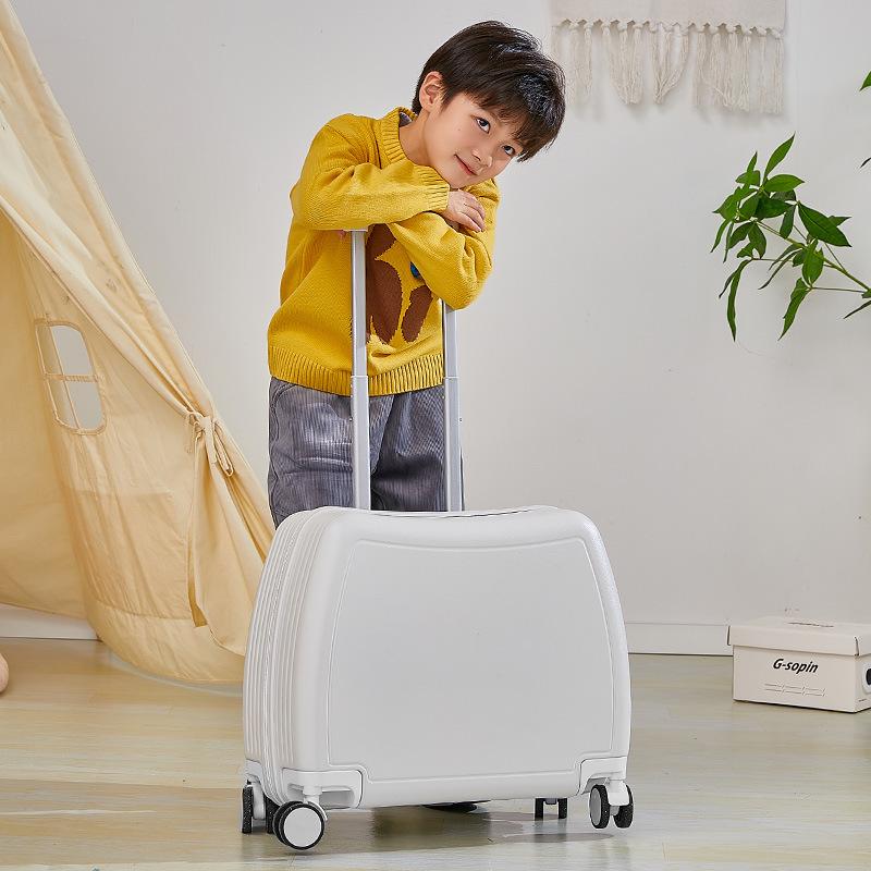 18-inch Lightweight Children's Ride-On Suitcase, Mini Cabin Trolley for Girls and Boys