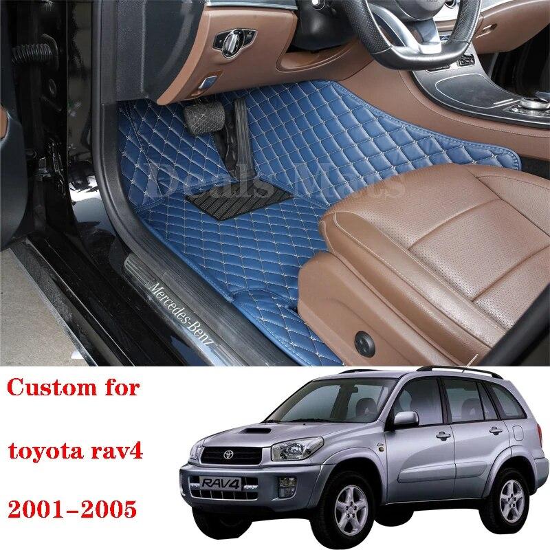 

Автомобильные коврики для Toyota Rav4 2001, 2002, 2003, 2004, 2005, водонепроницаемые детали интерьера, коврики, автомобильные подушечки для ног, аксессуары