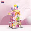 Candy House Building Blocks Bistro Colorful City Street Scene Diy Model Puzzle Bricks Assembling Kids Toys Girls Birthday Gifts