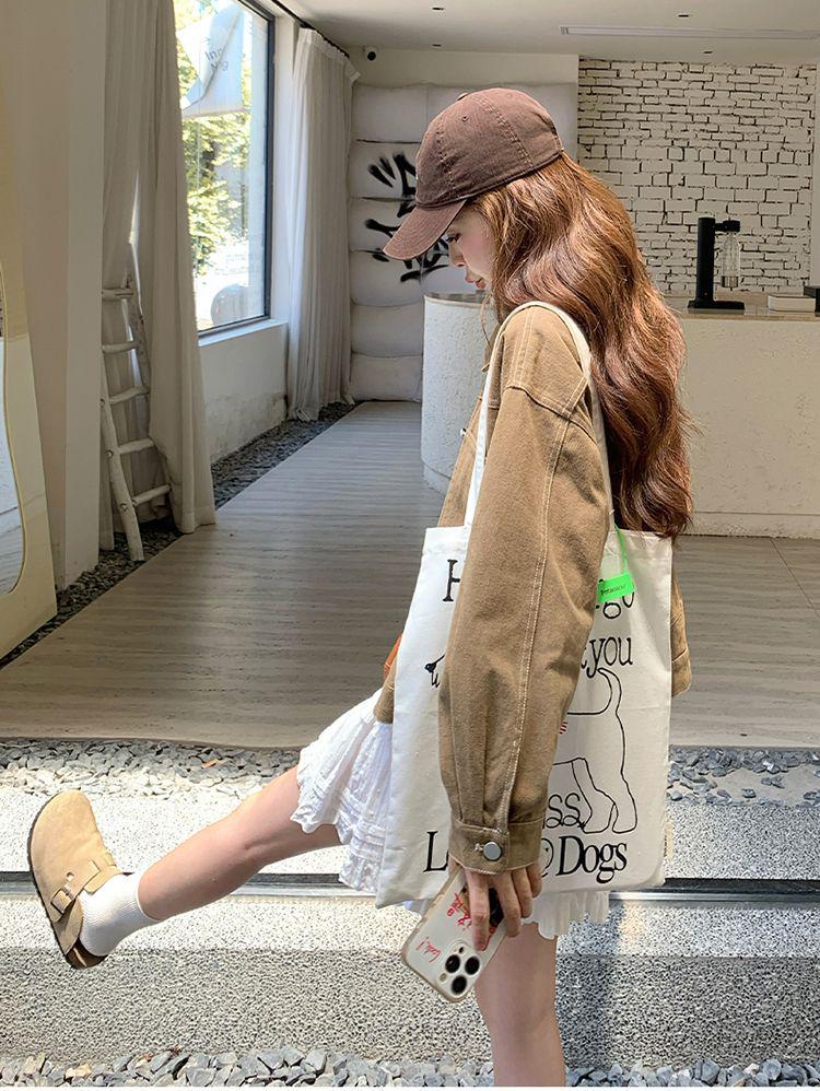 2025 New Korean Style Women's Short Denim Jacket: Casual, Loose, Retro & Versatile for Spring & Autumn