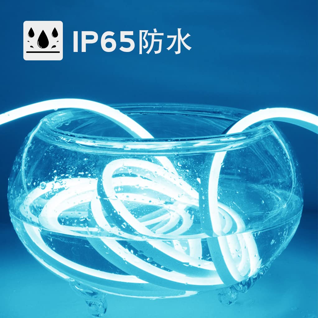 100V EL Fluorescent Tube LED Strip Light, 120SMDM, Waterproof, RGB 16 Colors, Gradient Colors, Adjustable Color Change Speed, No Wiring Required,