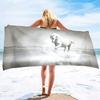 Asciugamano da Spiaggia con Stampa di Cavalli in Microfibra Asciugatura Rapida Asciugamano da Bagno Comoda Coperta Sottile Adatta per Nuoto Viaggio Yoga Campeggio