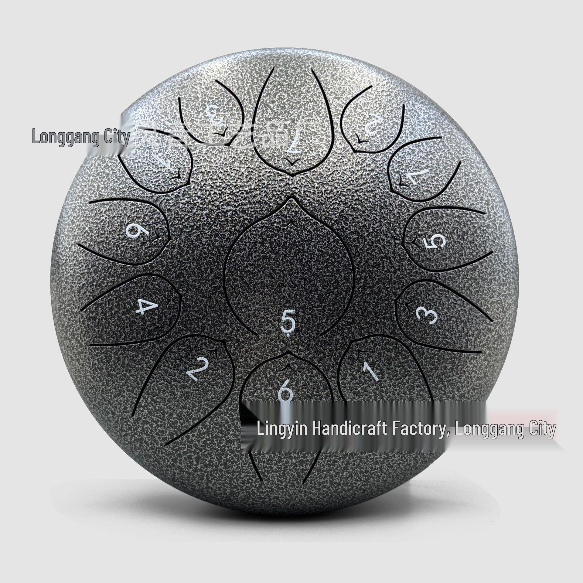 10-inch 13-tone Lotus Drum - Beginner Hand Drum for Children, Multi-color Ethereal Percussion Instrument
