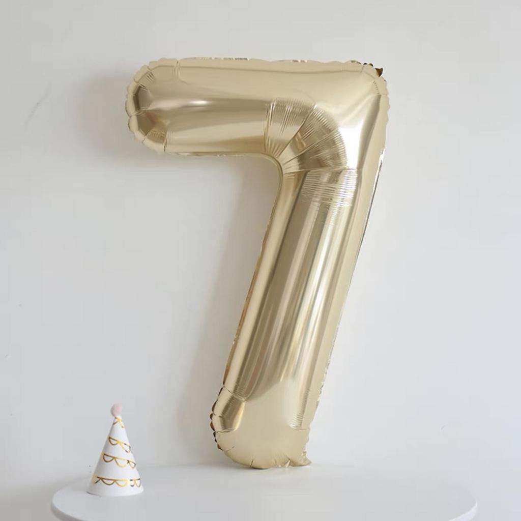 40-Inch Cream Number Balloon for Kids' First Birthday Party Decoration